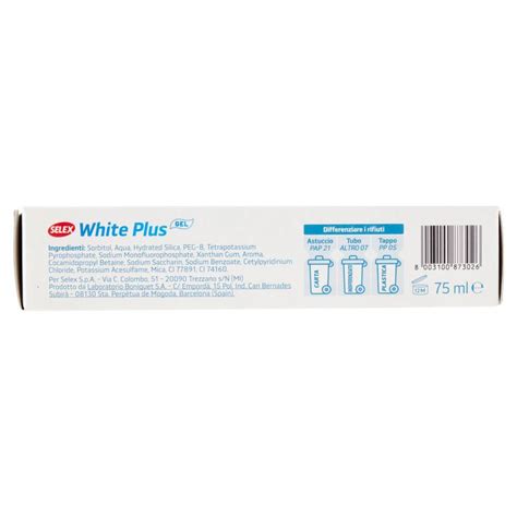 Selex Dentifricio White Plus Gel 75 Ml NonPesa It Spesa Online