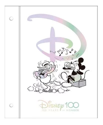 Carpeta N3 Mooving Con Cordon Disney 100 Años Blanca MercadoLibre