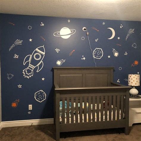 Space Vinyl Wall Decals, Space Themed Kid's Room Decor, Outer Space ...