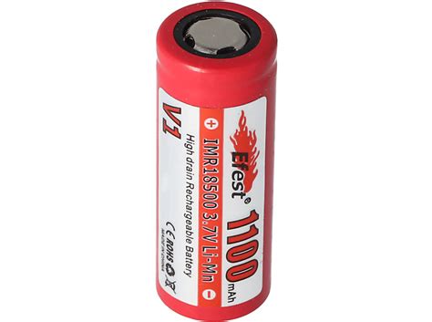 EFEST IMR 18500 V1 1100mAh 3 7V Pluspol Flach Li Ion Lithium