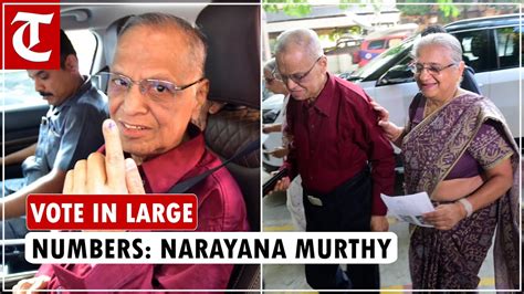 Lok Sabha Elections 2024 Narayana Murthy Sudha Murthy Cast Votes In Karnatakas Bengaluru