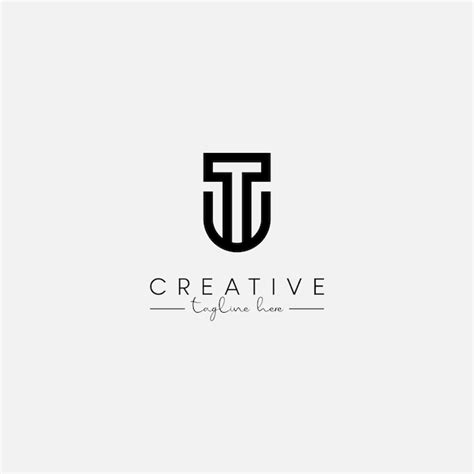 Premium Vector Abstract Minimal Letter Tu Ut Initial Based Stylish