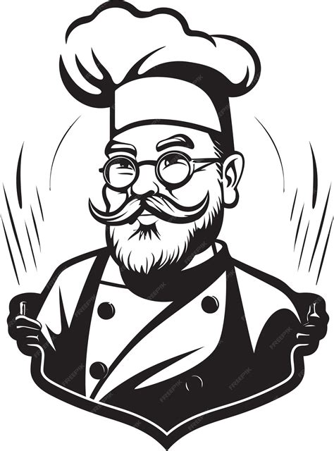 Premium Vector | Culinary classics black and white cooking vector art