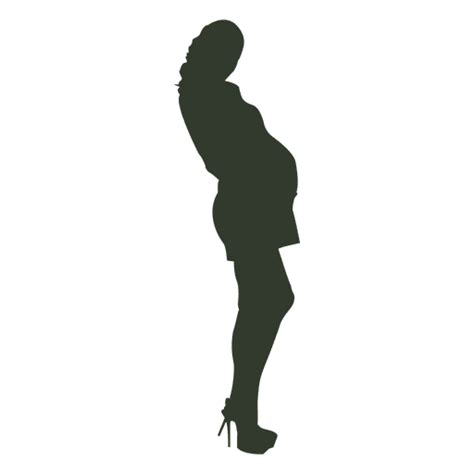 Diseño Png Y Svg De Pose De Silueta De Mujer Embarazada Para Camisetas