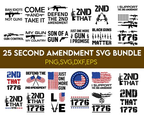 Nd Amendment Svg Bundle Second Amendment Svg Gun Rights Svg Nd