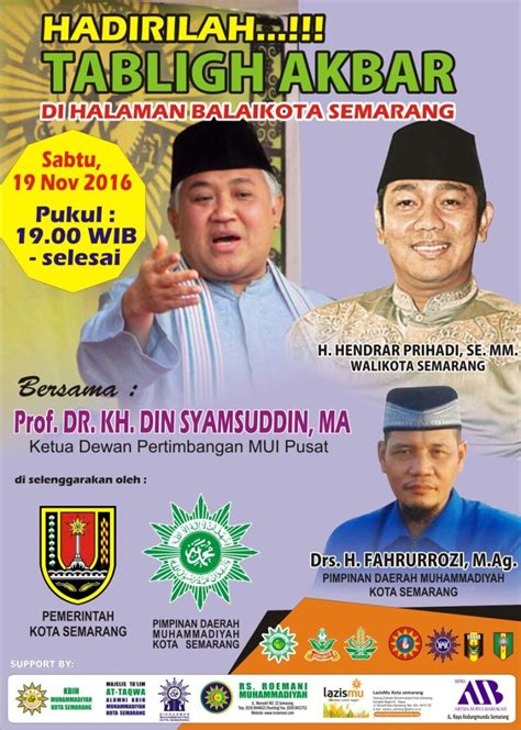 Tabligh Akbar Bersama Dien Syamsuddin di Balaikota Semarang | PWM Jawa ...