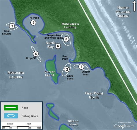 Merritt Island Fishing Map