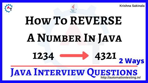 How To Reverse A Number In Java