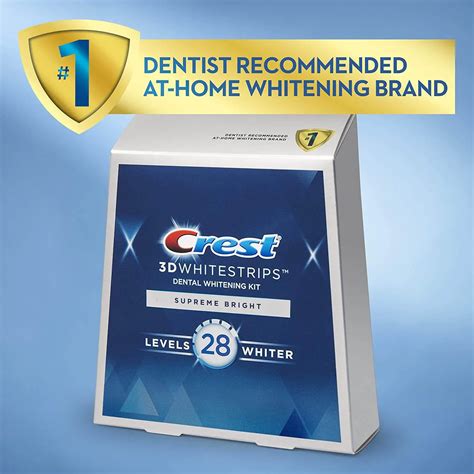 Crest 3D Whitestrips Supreme Bright Teeth Whitening Kit Shiny Whitening