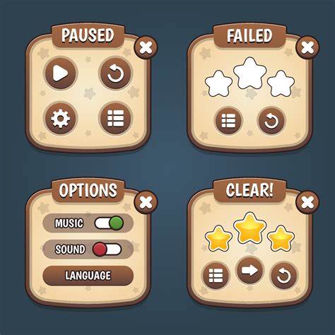 Complete menu of Graphical User Interface GUI 2884335 Vector Art at ... 