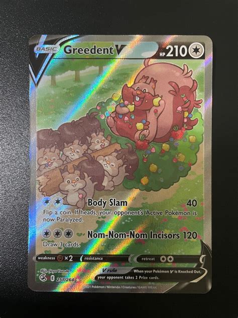 Pokemon Tcg Greedent V Alternate Art Ultra Rare Sword