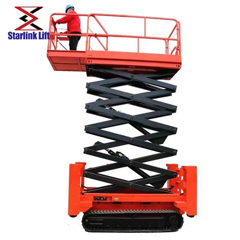 New Off Road M M Track Crawler Self Propelled Scissor Lift China