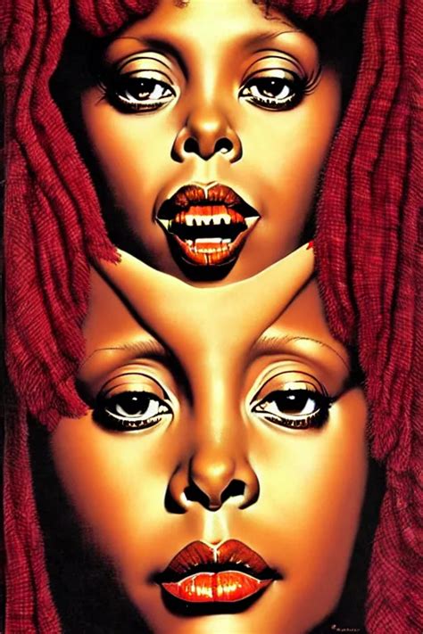 Erykah Badu Portrait By Gil Elvgren And Norman Stable Diffusion Openart