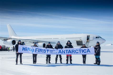 An A340 Aircraft Successfully Lands On An Ice Runway In Antarctica For