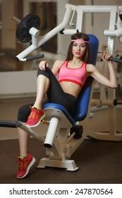 Sexy Brunette Long Hair Sporting Appearance Stock Photo Shutterstock