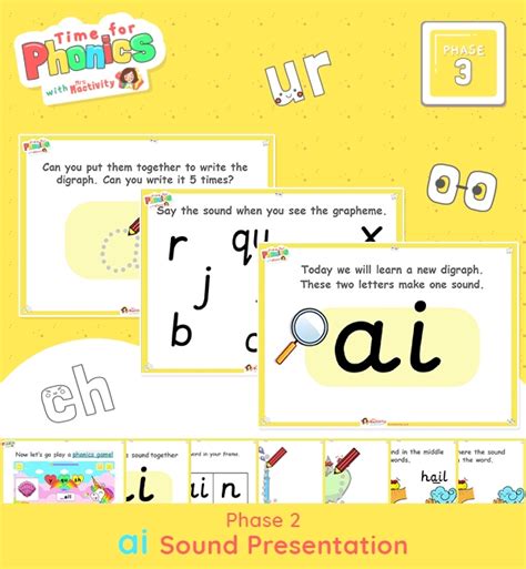 Phase 3 Phonics Lesson Presentation Ai Sound Phase 3 Phonics Resources