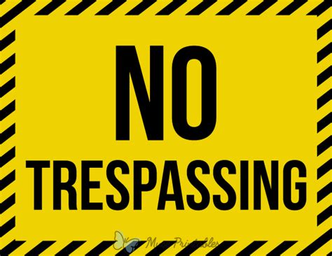 Printable No Trespassing Signs Outlet Sales