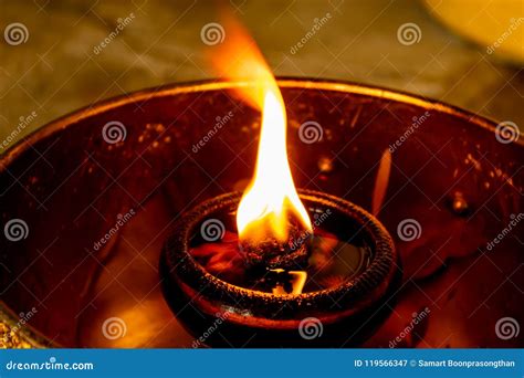 Flame Oil Lamp Stock Image Image Of Diya Colorful 119566347