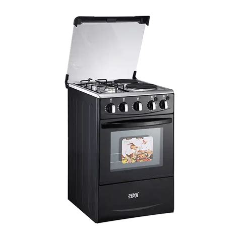 WINNING STAR WST K50 L01W 4 Burners Black Standing Electric Cooking