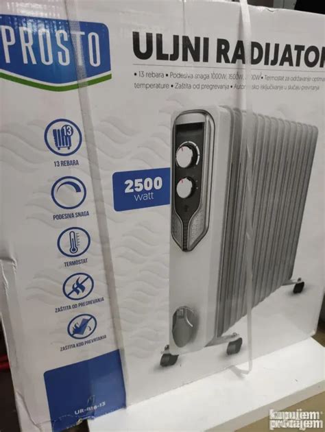 Uljni Radijator Prosto 2500 W 13 Rebara Novi KupujemProdajem