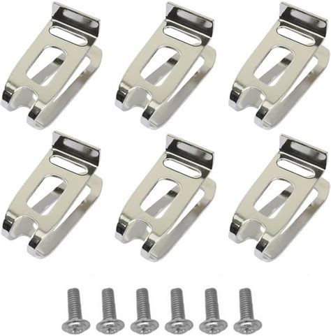 Replacement Belt Hook Clip 6pcs Stainless Steel Driver Belt Clip Drill