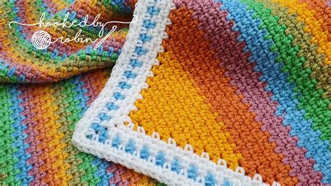 How To Crochet A C C Moss Stitch Rectangle Blanket Youtube