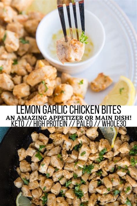 Lemon Garlic Chicken Bites The Roasted Root