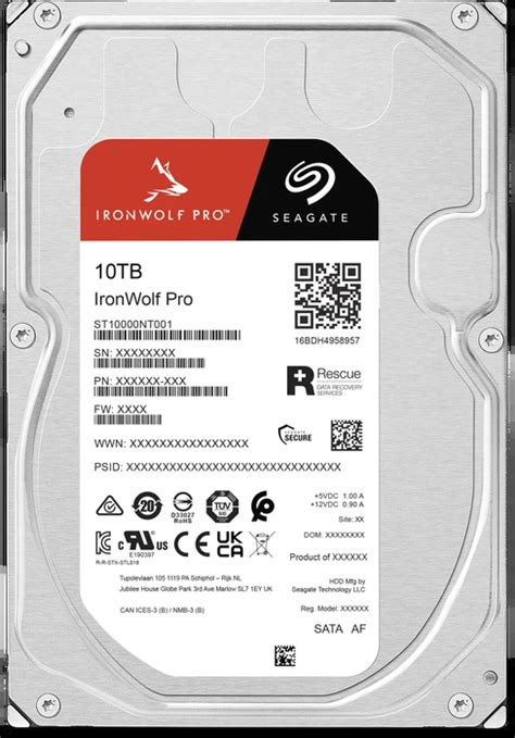 Seagate IronWolf Pro Enterprise NAS HDD 10TB (SATA-6G, PRO-RESCUE, TRAY-HPE) (ST-IW-10TB-SATA-6G-PRO-RESCUE-TRAY-HPE)