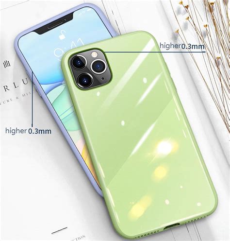 Liquid Silicone Tempered Glass Phone Case For IPhone 11 Pro Max Back