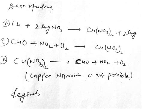 Write Balanced Chemical Equations For The Conversions Ab C A Copper To Copper Nitrate B Copper