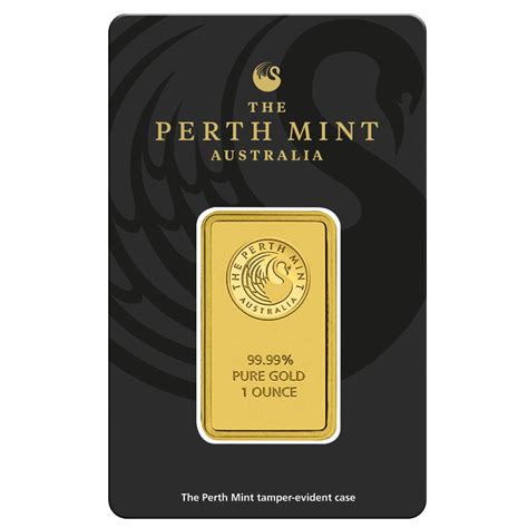 Oz Gold Bar Black Certicard Perth Mint Gold Bullion Co