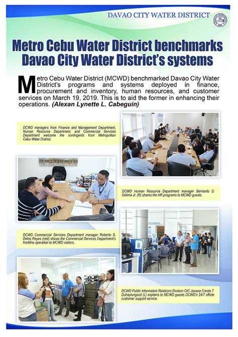 Metro Cebu Water District Benchmarks Davao City Water Districts Systems