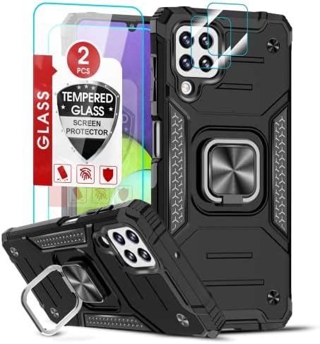 LeYi Rugged Armor für Samsung Galaxy M32 4G A22 4G Hülle kompatibel mit