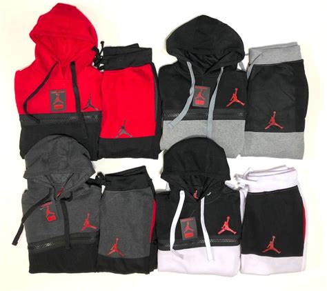 New Nike Air Jordan Icon Sweatsuit For Men Full Suit Hoodie Pants Nike Clothes Mens Jordans