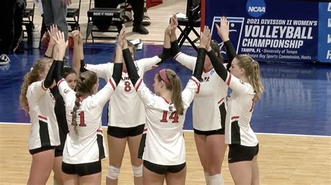 2021 Dii Womens Volleyball Quarterfinal Augusta Vs Tampa Full Replay