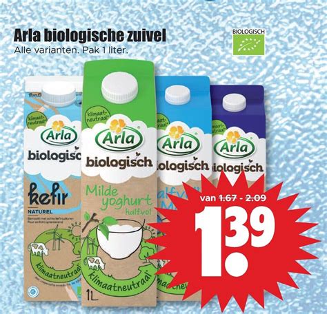 Arla Biologische Zuivel 1 Liter Aanbieding Bij Dirk