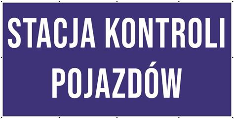 Baner Reklamowy 2 x 1 m Stacja Kontroli Pojazdów Baner Premium