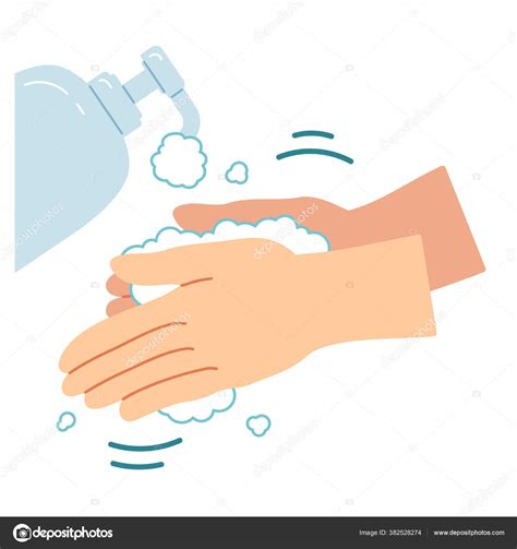 Proper Hand Washing Procedure Plenty Soap Your Hands Rub Your Stock