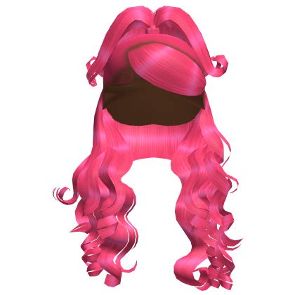 Curly Half Up Half Down Ponytail Hot Pink Roblox