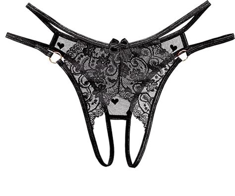Amazon Crotchless Panties For Women Sexy Slutty Naughty Lingerie Lace Thongs Hollow Out