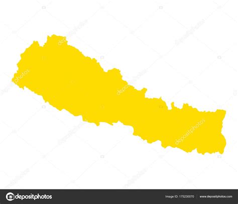 Accurate Map Of Nepal Stock Vector Rbiedermann 175230070