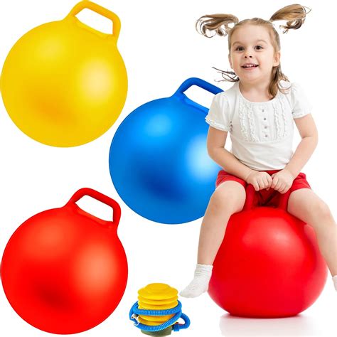 Lewtemi 3 Pcs 18 Inch Hopper Ball Large Jumping Bouncy