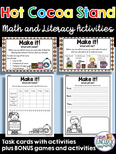 Hot Cocoa Math And Literacy Hot Cocoa Hot Cocoa Stand Literacy