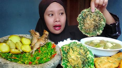 MUKBANG IKAN ASIN JENGKOL SAMBAL RAWIT IJO TELUR DADAR SAYUR LODEH