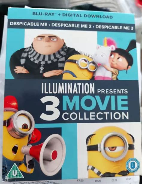 Despicable Me 1 3 Boxset Blu Ray Dvd As New Condition 3 Discs £499