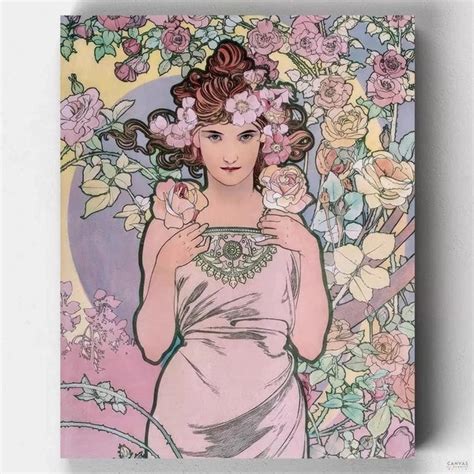 Alphonse Mucha Paint By Number Etsy