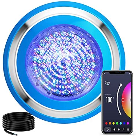 Lylmle Projecteur Piscine Led Pour Piscine Hors Sol W Smart Led