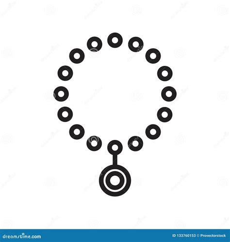 Necklace Icon Vector Sign and Symbol Isolated on White Backgroun Stock ...