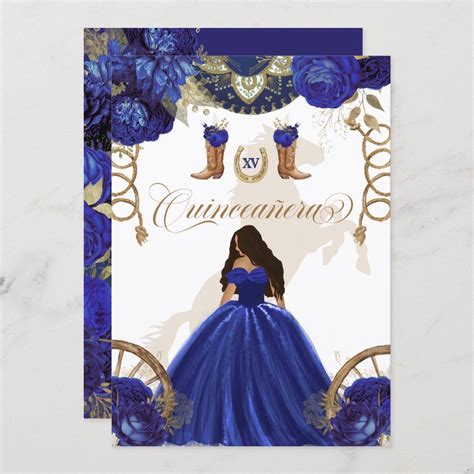 Quinceanera Invitation For An Elegent Western Country Ranch Charro