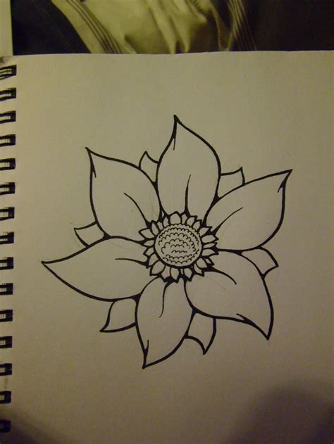 easy flower drawings   draw flowers step  step  pictures